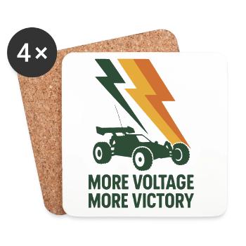 More volts, more victory | RC Car Electric - Coasters (set of 4) - white - Front