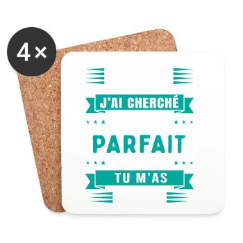 Daddy I Searched For The Perfect Gift Humor - Coasters (set of 4) - white - Front