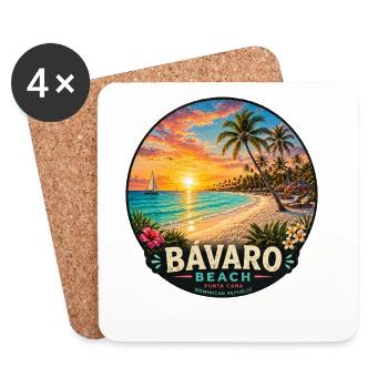 Bavaro Beach Punta Cana Caribbean Vacation Luxury - Coasters (set of 4) - white - Front