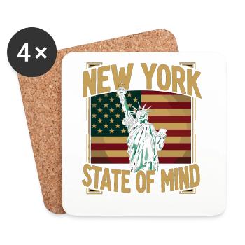 New York State of Mind Statue of Liberty - Coasters (set of 4) - white - Front