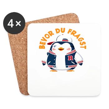 Before you ask Nope Penguin Saying - Coasters (set of 4) - white - Front