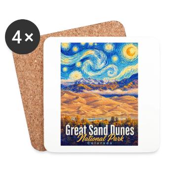 Great Sand Dunes Nationalpark, Colorado - Untersetzer (4er-Set) - Weiß - Vorne
