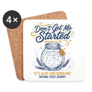 sourdough Bread Baking Baker Sourdough Starter Era - Untersetzer (4er-Set) - Weiß - Vorne