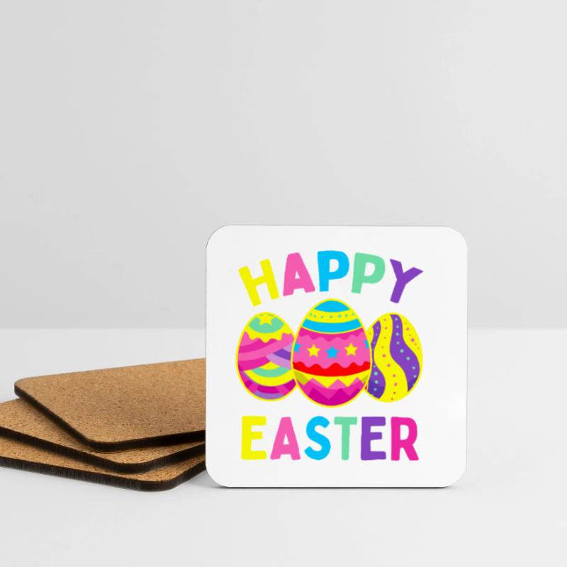 Lebendige Easter Eggs Parade Untersetzer (4er-Set)
