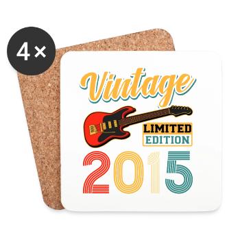 Vintage 2015 Guitar Limited Edition Retro Art - Untersetzer (4er-Set) - Weiß - Vorne