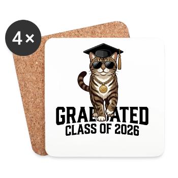 Graduated Classe of 2026 - Dessous de verre (lot de 4) - blanc - Devant