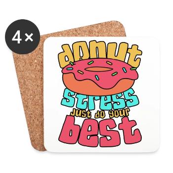 Ambiance Stress Office de Donut - Dessous de verre (lot de 4) - blanc - Devant
