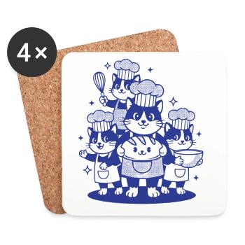 Sourdough Bread Baking Baker Starter Local Era - Coasters (set of 4) - white - Front
