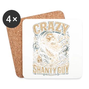 Chanton de chansons marines Le fou du bilang - Dessous de verre (lot de 4) - blanc - Devant