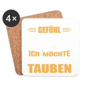 Taubenzüchter Taube Taubenzucht Spruch Brieftaube - Untersetzer (4er-Set) - Weiß - Vorne