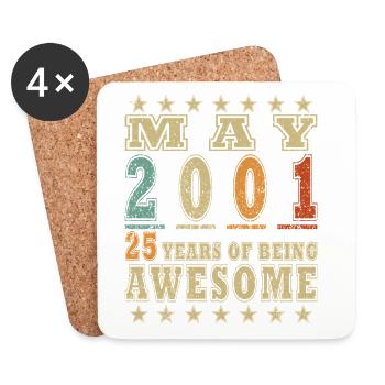 Mai 2001 : 25 ans d’Awesome - Dessous de verre (lot de 4) - blanc - Devant