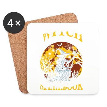 Witch Better Have My Spellbook Hexe Halloween - Coasters (set of 4) - white - Front