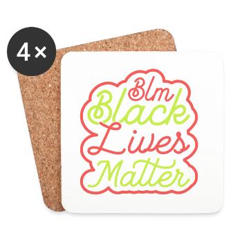 Black Lives Matter Civil Rights Equality Movement - Coasters (set of 4) - white - Front