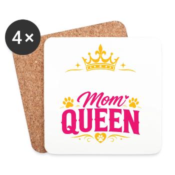 Malinois Mom Queen - Coasters (set of 4) - white - Front