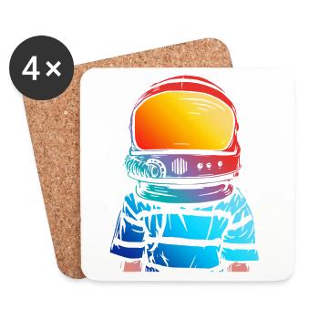 Astronaut Dream Gift for Kids - Coasters (set of 4) - white - Front