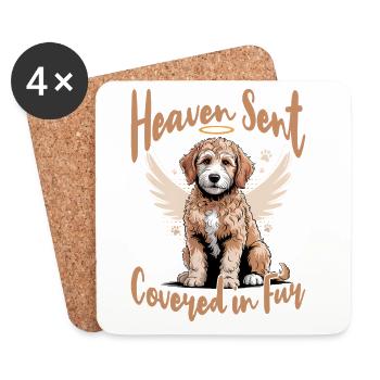Goldendoodle Dog Breed - Coasters (set of 4) - white - Front