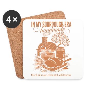 Sauerteig In My Sourdough Era Handgebackenes Brot - Untersetzer (4er-Set) - Weiß - Vorne