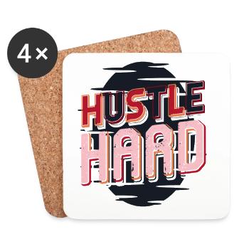 Hustle Hard – Mach Dein Ding - Untersetzer (4er-Set) - Weiß - Vorne