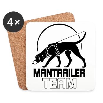 Foxhound Mantrailer Team Dog Sport Dogs Wilsigns - Dessous de verre (lot de 4) - blanc - Devant