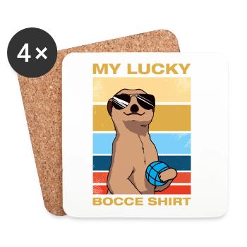 My lucky bocce petanque boules player - Coasters (set of 4) - white - Front