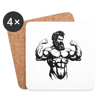 Greek fighter - Coasters (set of 4) - white - Front