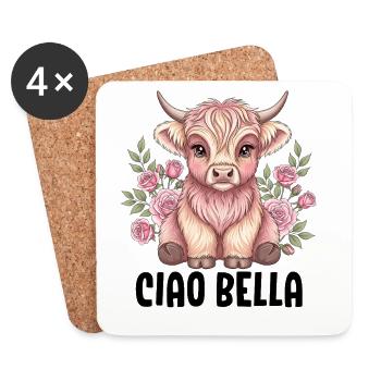 Ciao Bella - Untersetzer (4er-Set) - Weiß - Vorne