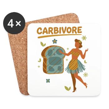 Sauerteig Brot Backbäcker KARBIVORE Sauerteig - Untersetzer (4er-Set) - Weiß - Vorne