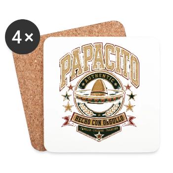 PAPACITO Mexiko Tradition Shirt - Untersetzer (4er-Set) - Weiß - Vorne