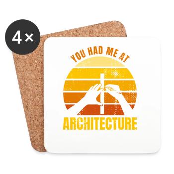 Architects' Saying - Coasters (set of 4) - white - Front