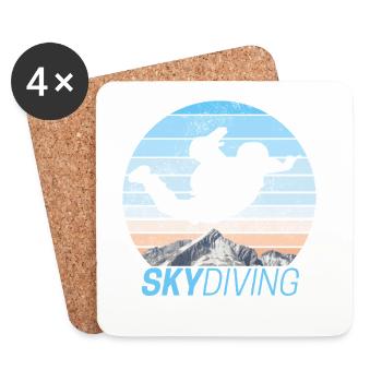 Skydiving Skydiving Sunset - Coasters (set of 4) - white - Front