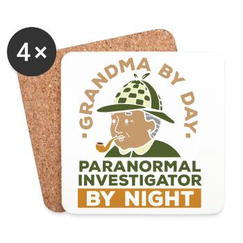 ghost hunting paranormal ghost hunter - Coasters (set of 4) - white - Front