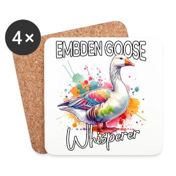Emdengans Flüsterer - Untersetzer (4er-Set) - Weiß - Vorne