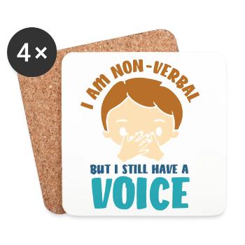 Autism Autistic Asperger's Syndrome - Coasters (set of 4) - white - Front