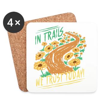 Hiking Day Hiking In Trails We Trust Today - Coasters (set of 4) - white - Front