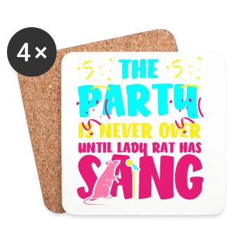 Rat, house rat, rat owner, rat lover - Coasters (set of 4) - white - Front