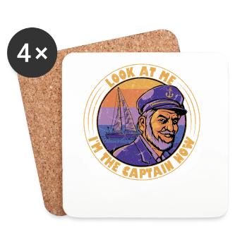 Regarde-moi, je suis le capitaine maintenant Sailor Sail Crew - Dessous de verre (lot de 4) - blanc - Devant