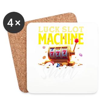 Gagnants du jackpot des machines à sous du casino - Dessous de verre (lot de 4) - blanc - Devant