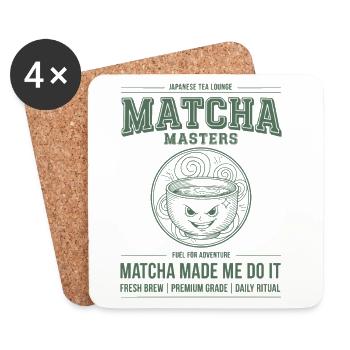Matcha Made Me Do It Matcha Masters Lounge - Coasters (set of 4) - white - Front