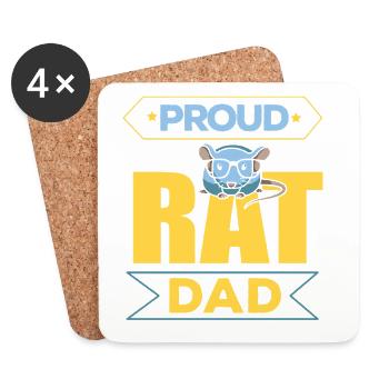 Rat, house rat, rat owner, rat lover - Coasters (set of 4) - white - Front