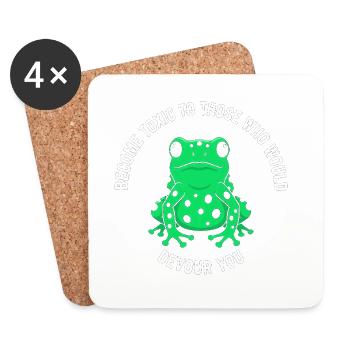 Toxic Frog Courage Rejection - Coasters (set of 4) - white - Front