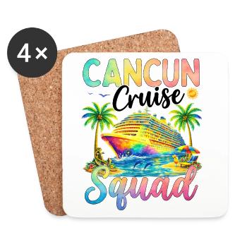 Cancun Cruise Squad - Untersetzer (4er-Set) - Weiß - Vorne