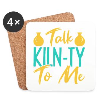 Gifts For Pottery Makers Talk Klin-Ty To Me - Untersetzer (4er-Set) - Weiß - Vorne