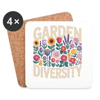 Garden Diversity Flowers Garden - Coasters (set of 4) - white - Front
