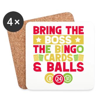 Bingo Jeu Apportez les cartes au chef Bingo - Dessous de verre (lot de 4) - blanc - Devant