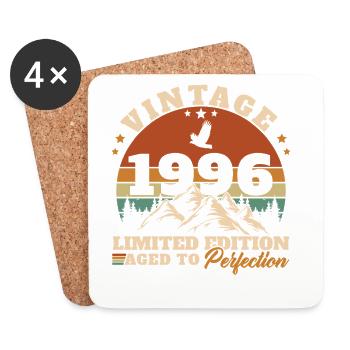 1996 Vintage Rétro Cadeau D'anniversaire - Dessous de verre (lot de 4) - blanc - Devant
