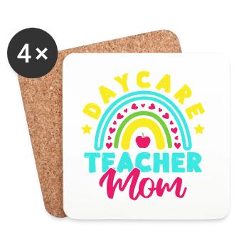 Pre K Teacher Daycare Mom Kindergarten Teacher - Untersetzer (4er-Set) - Weiß - Vorne