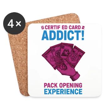 Erfahrung beim Eröffnen eines zertifizierten Card Addict Packs - Untersetzer (4er-Set) - Weiß - Vorne