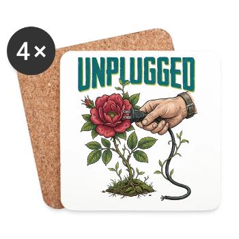 Unplugged - Coasters (set of 4) - white - Front