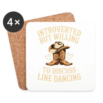 Cadeaux de danse en ligne - Dessous de verre (lot de 4) - blanc - Devant