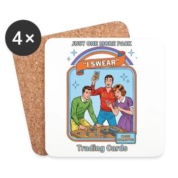 Just One More Pack I Swear Trading Cards Card - Coasters (set of 4) - white - Front